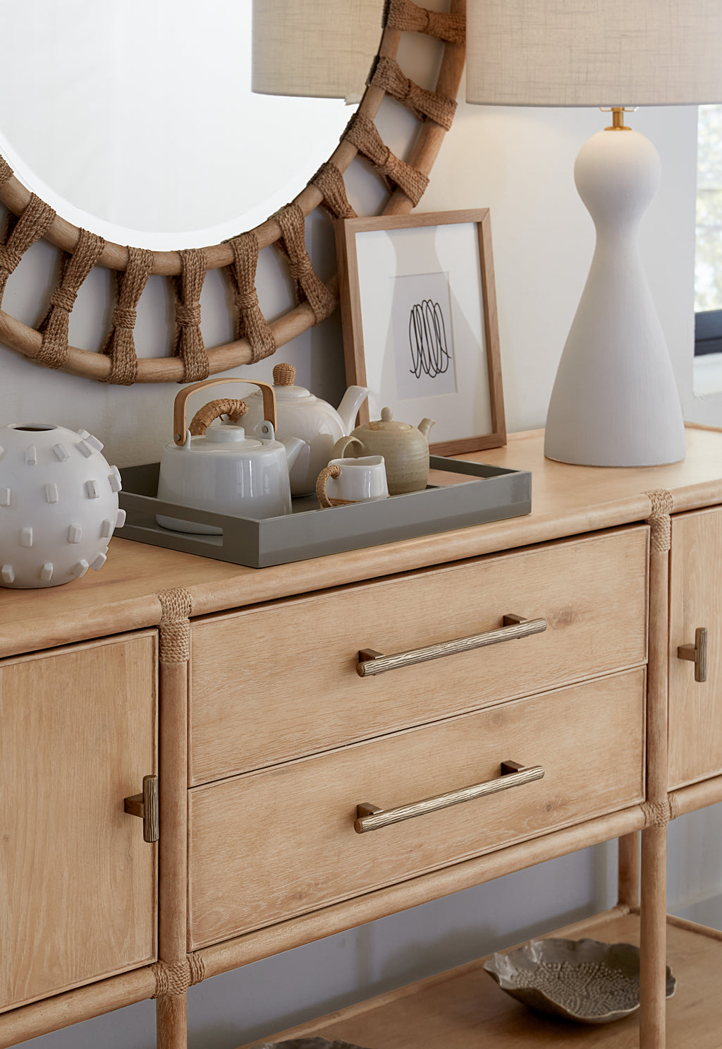 Hooker Furniture Retreat Pole Rattan Sideboard