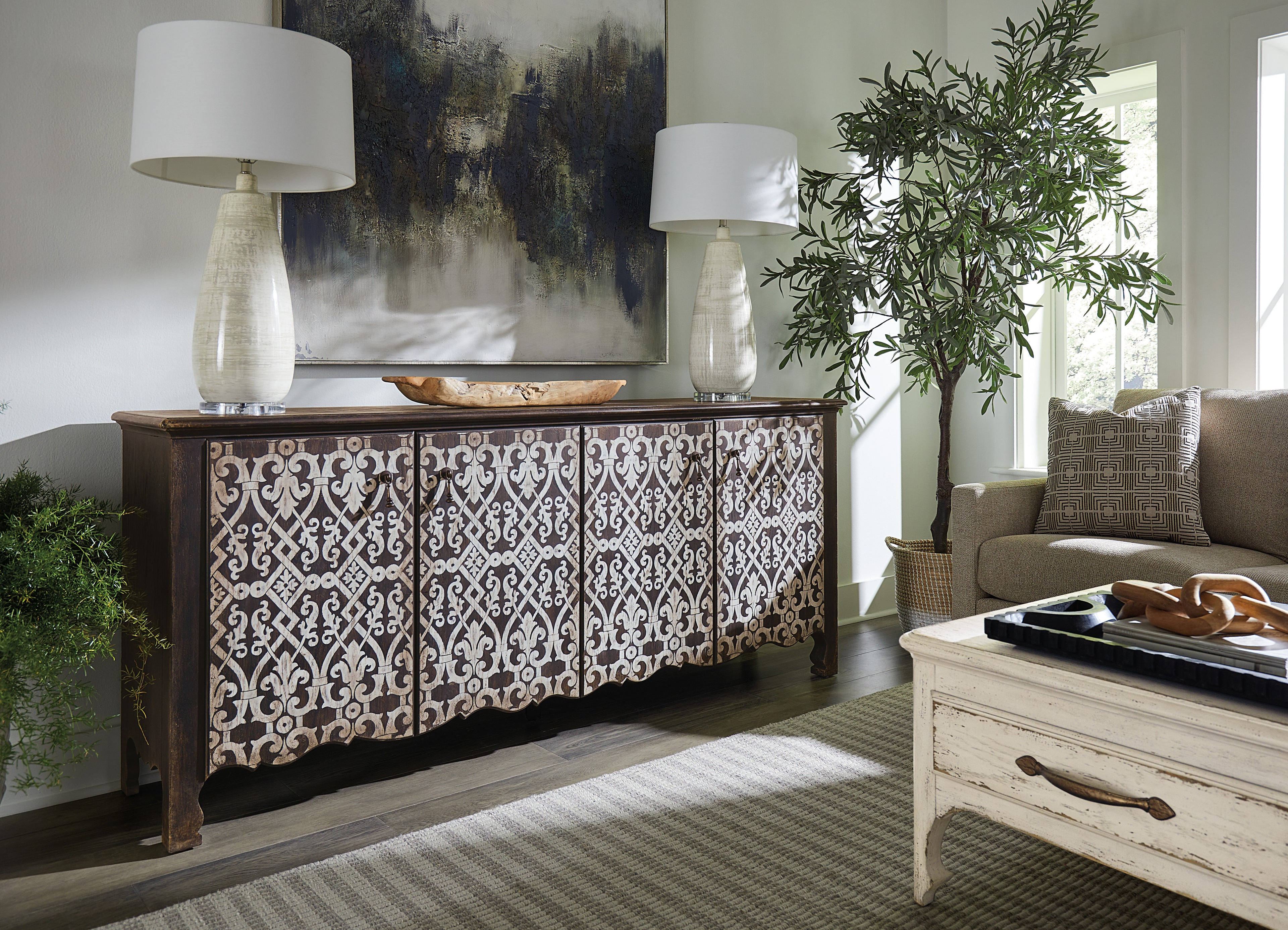 Hooker Furniture Americana Entertainment Credenza in Blacks