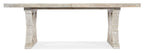 Hooker Furniture Serenity Topsail Rectangle Dining Table with 2-18in Leaves in Surf