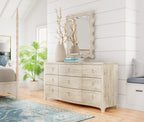 Hooker Furniture Serenity Bora Landscape Mirror in Light Wood