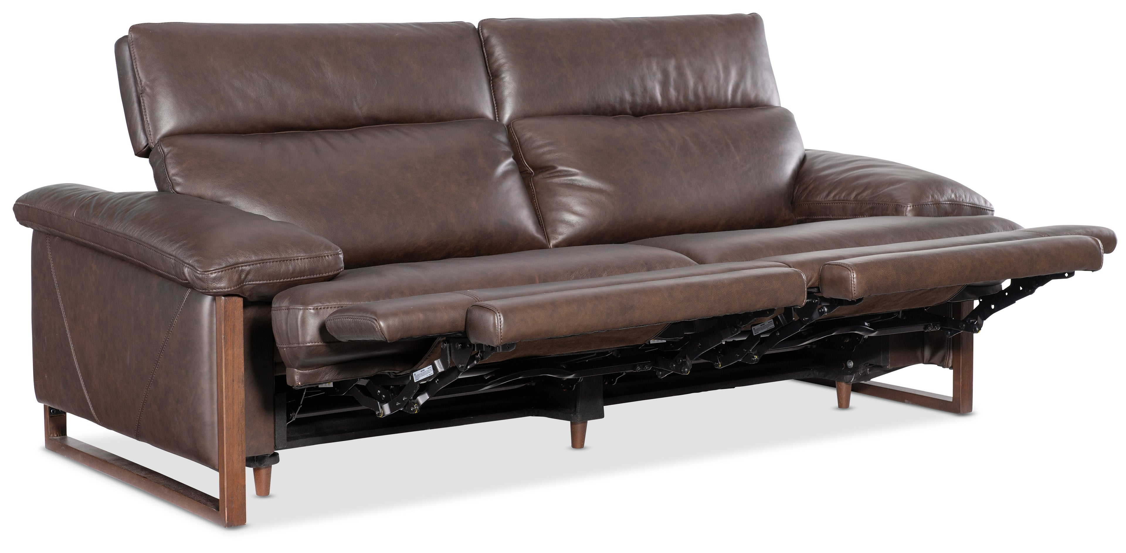 Hooker Furniture Jericho Power Sofa with Power Headrest in Brown