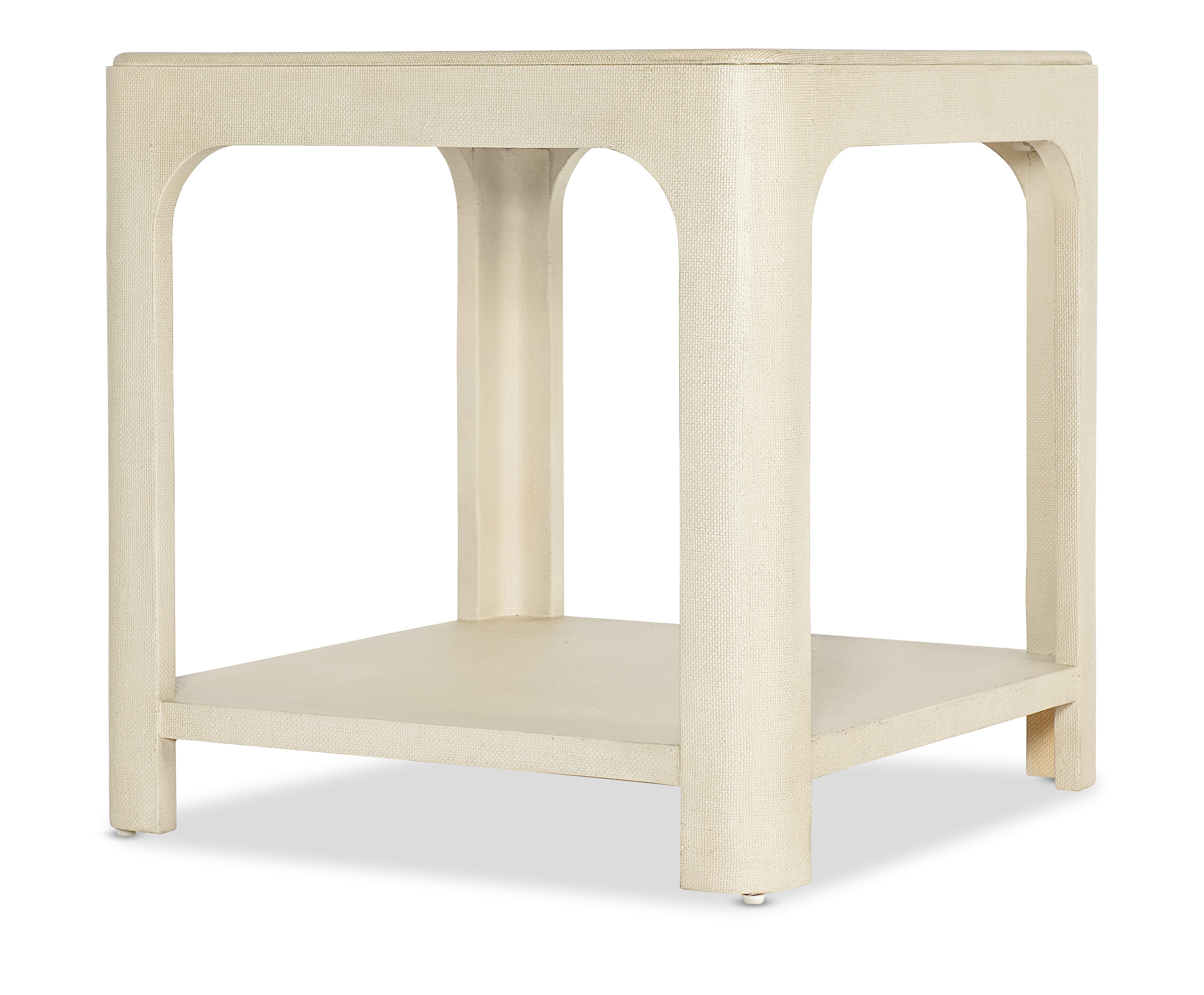 Hooker Furniture Archives Raffia End Table in Browns