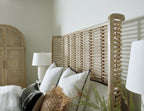 Hooker Furniture Surfrider Rattan Bed in Light Wood