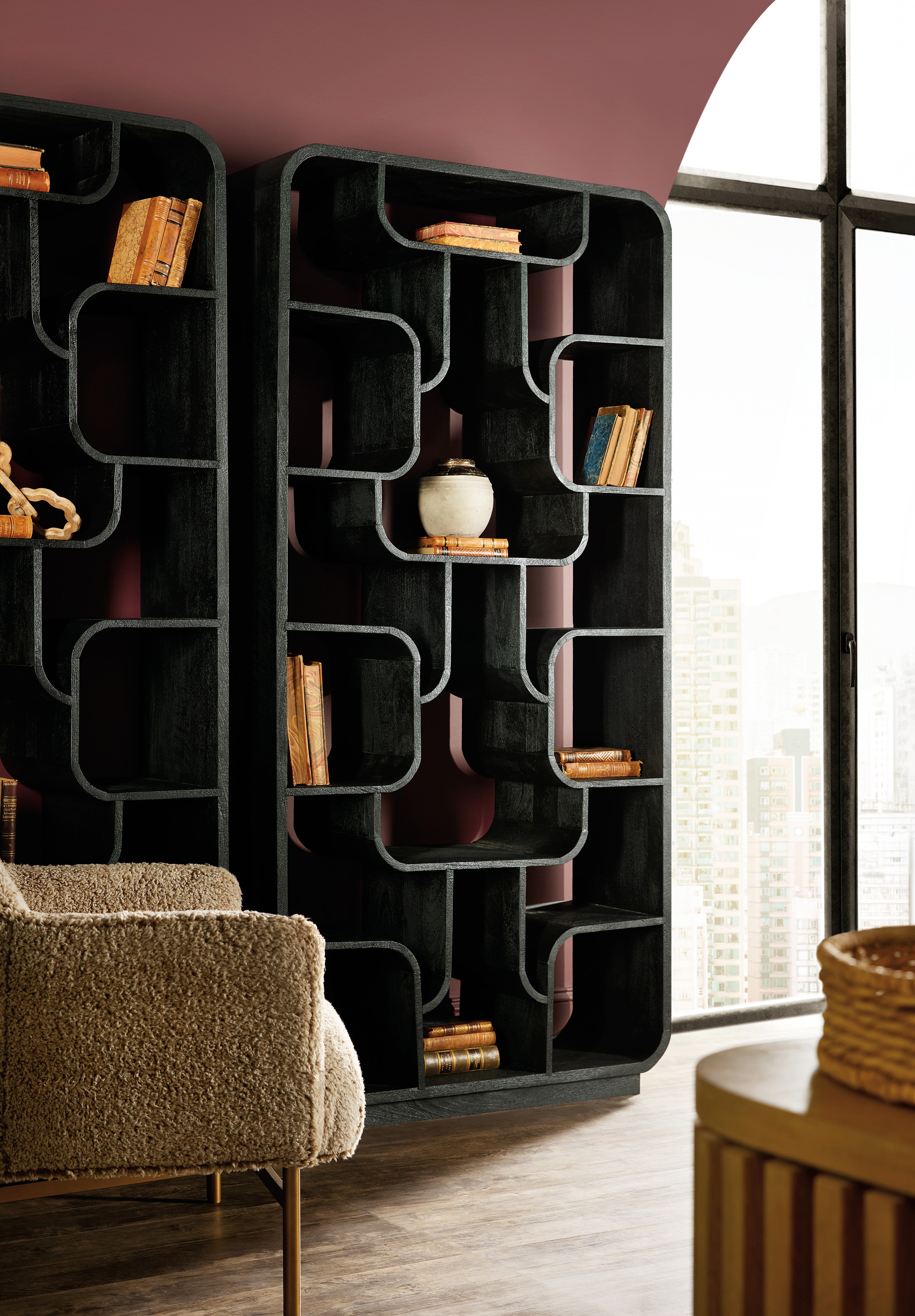 Hooker Furniture Commerce and Market Sloane Etagere in Blacks