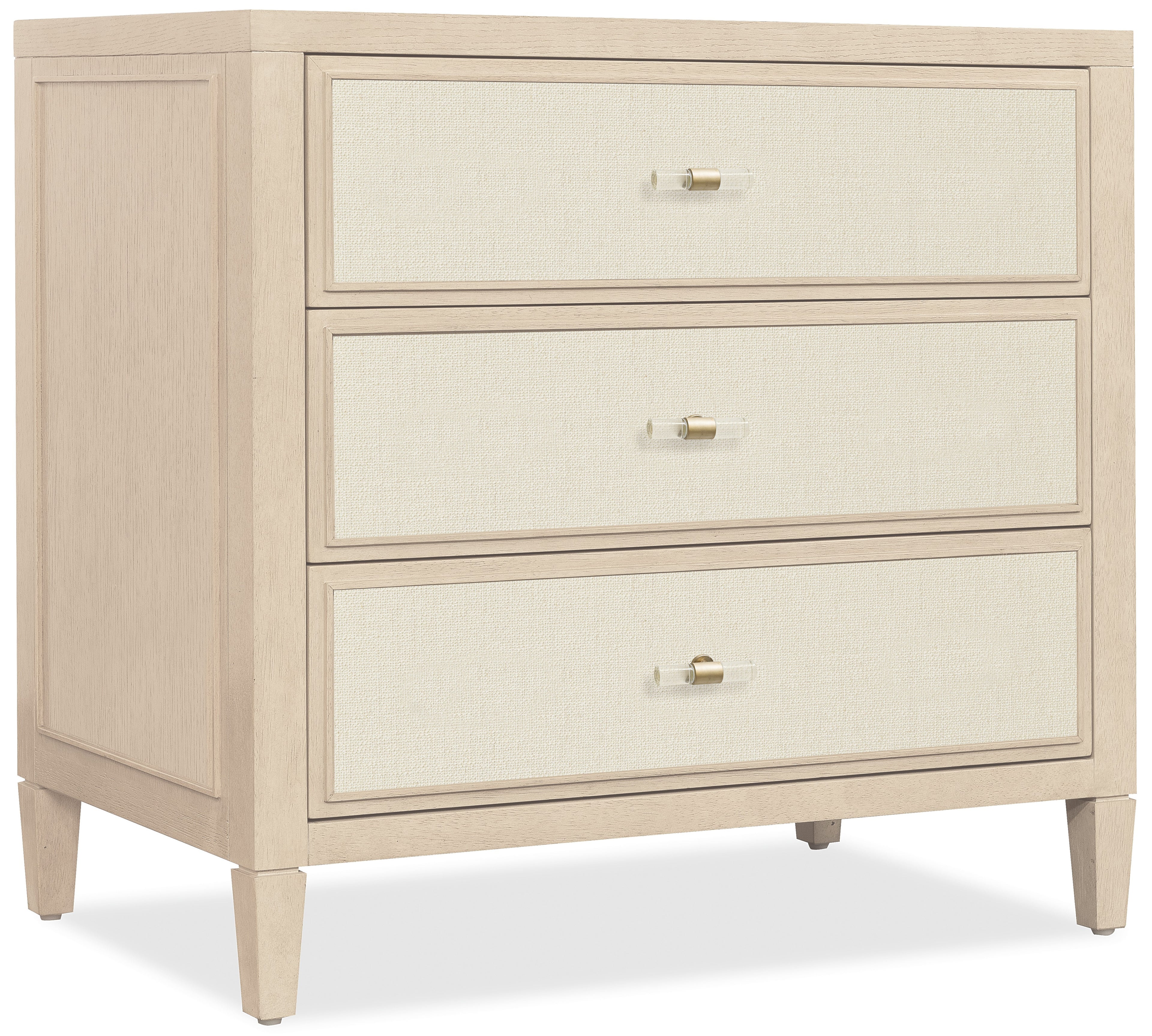 Hooker Furniture Melange Be My Guest Nightstand in Polished Limestone