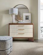Hooker Furniture Eleana Three Drawer Chest in Light Caramel/Sunlit Bronze