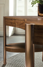 Hooker Furniture Eleana Writing Desk in Light Caramel/Sunlit Bronze