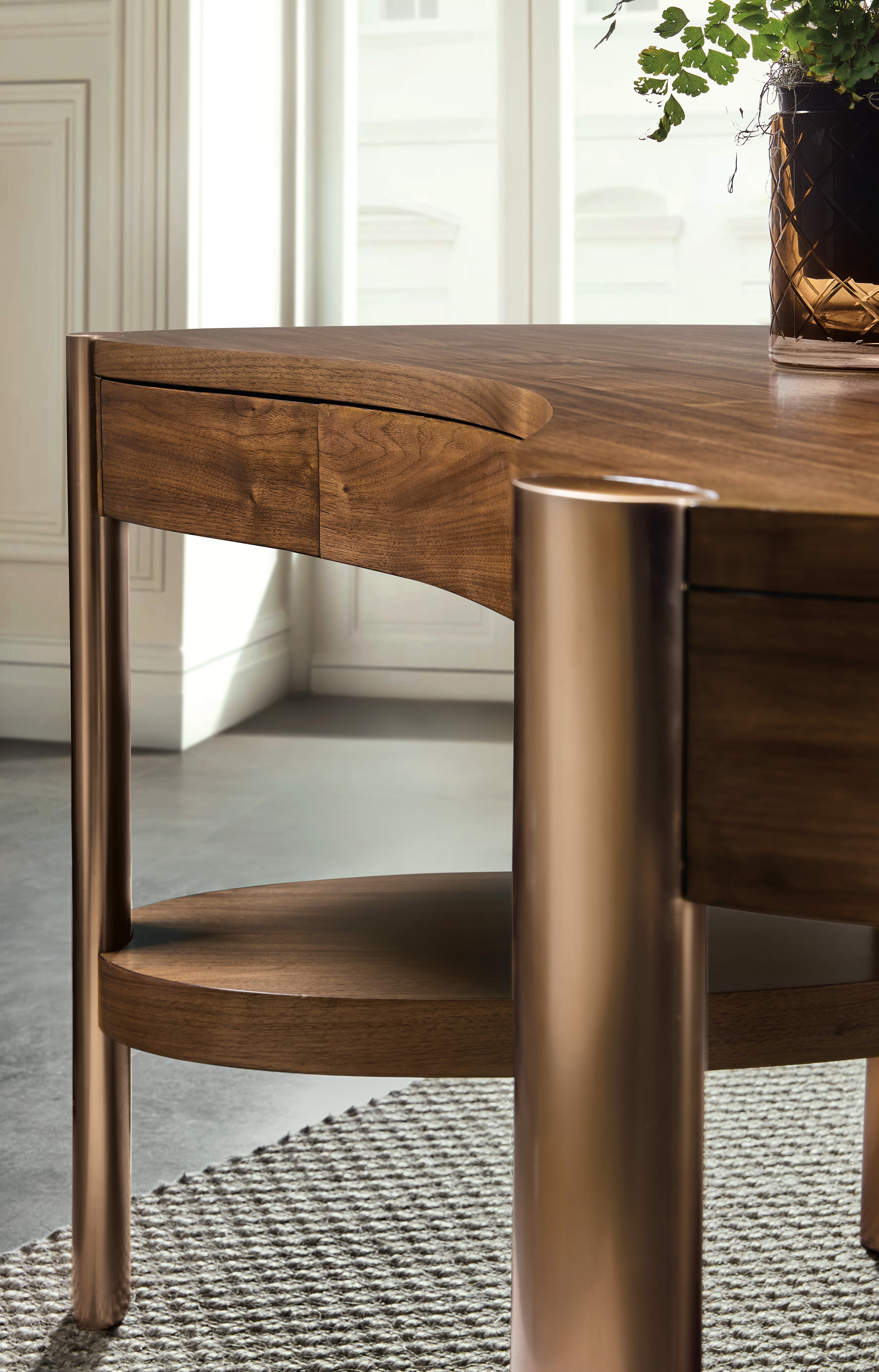 Hooker Furniture Eleana Writing Desk in Light Caramel/Sunlit Bronze