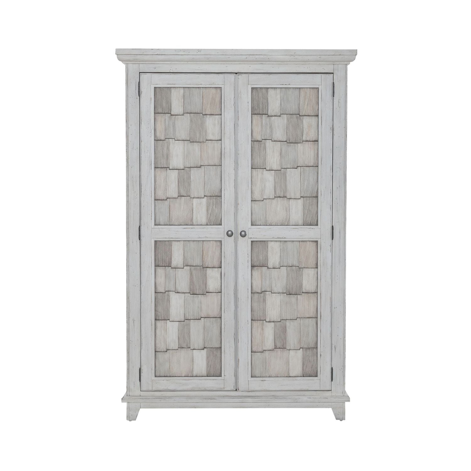 Liberty Furniture River Place Armoire in Riverstone White & Tobacco