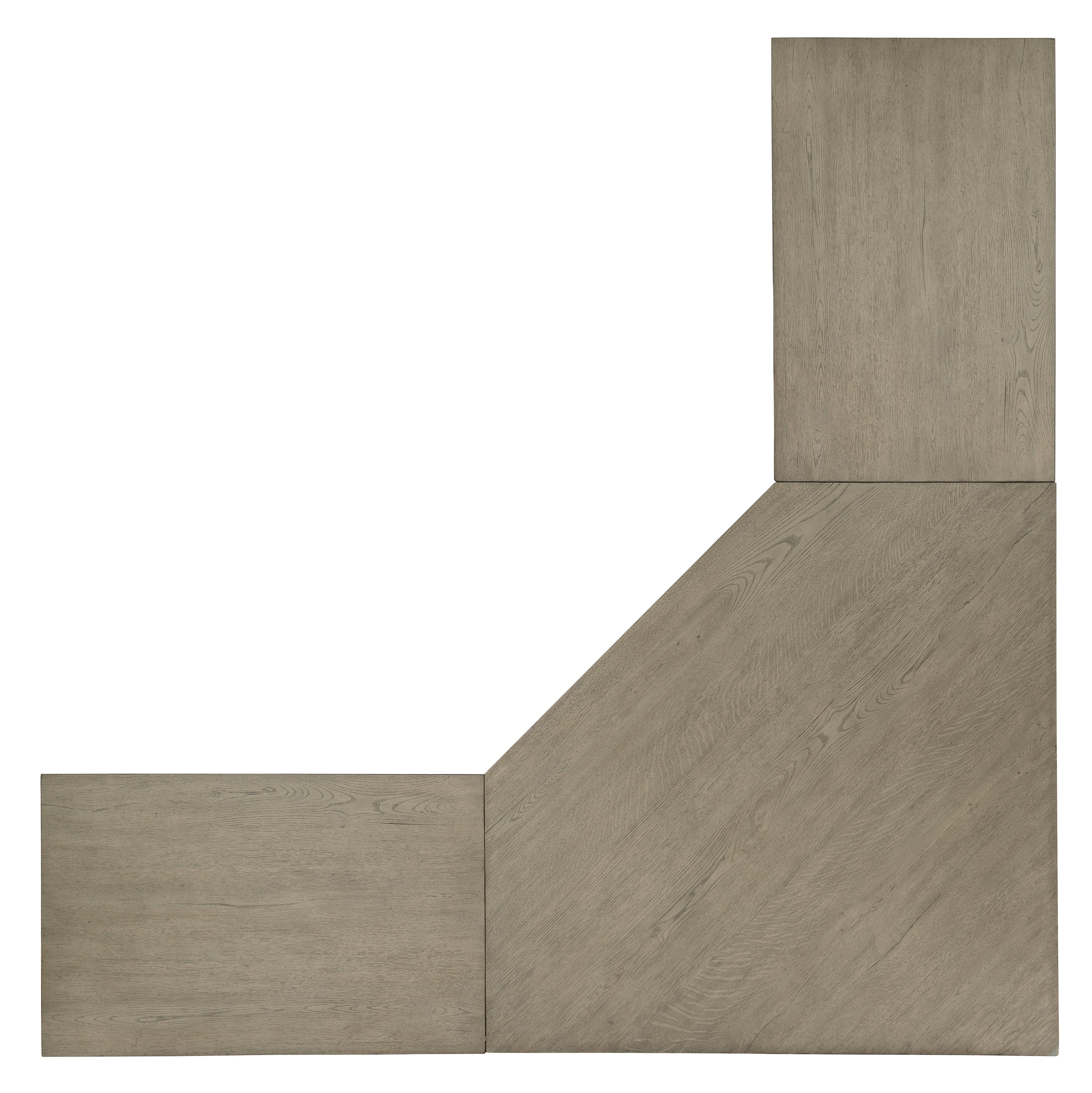 Hooker Furniture Linville Falls Corner Desk with Two Lateral Files in Mink