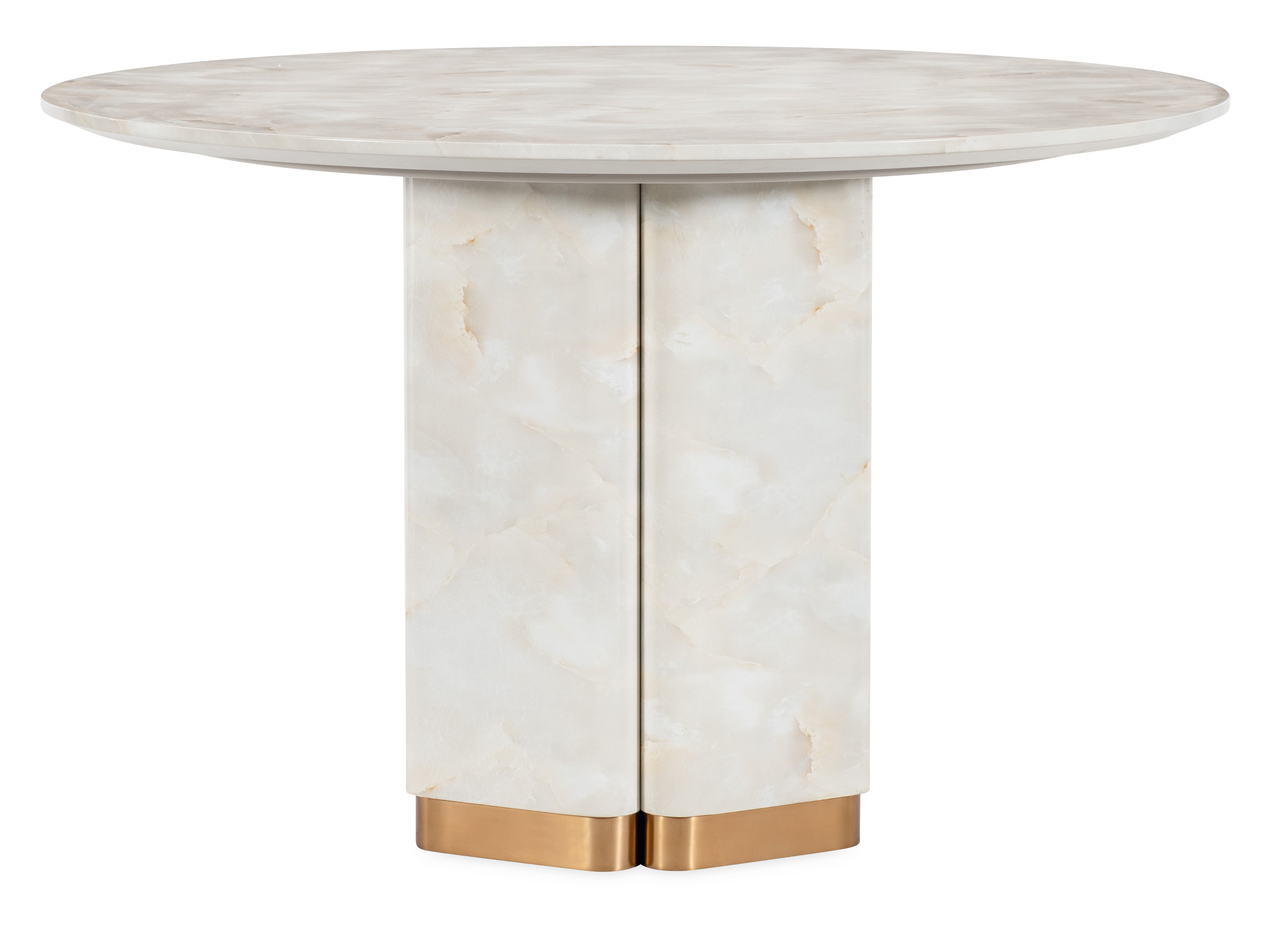 Hooker Furniture Eleana Round Dining Table in Faux Onyx