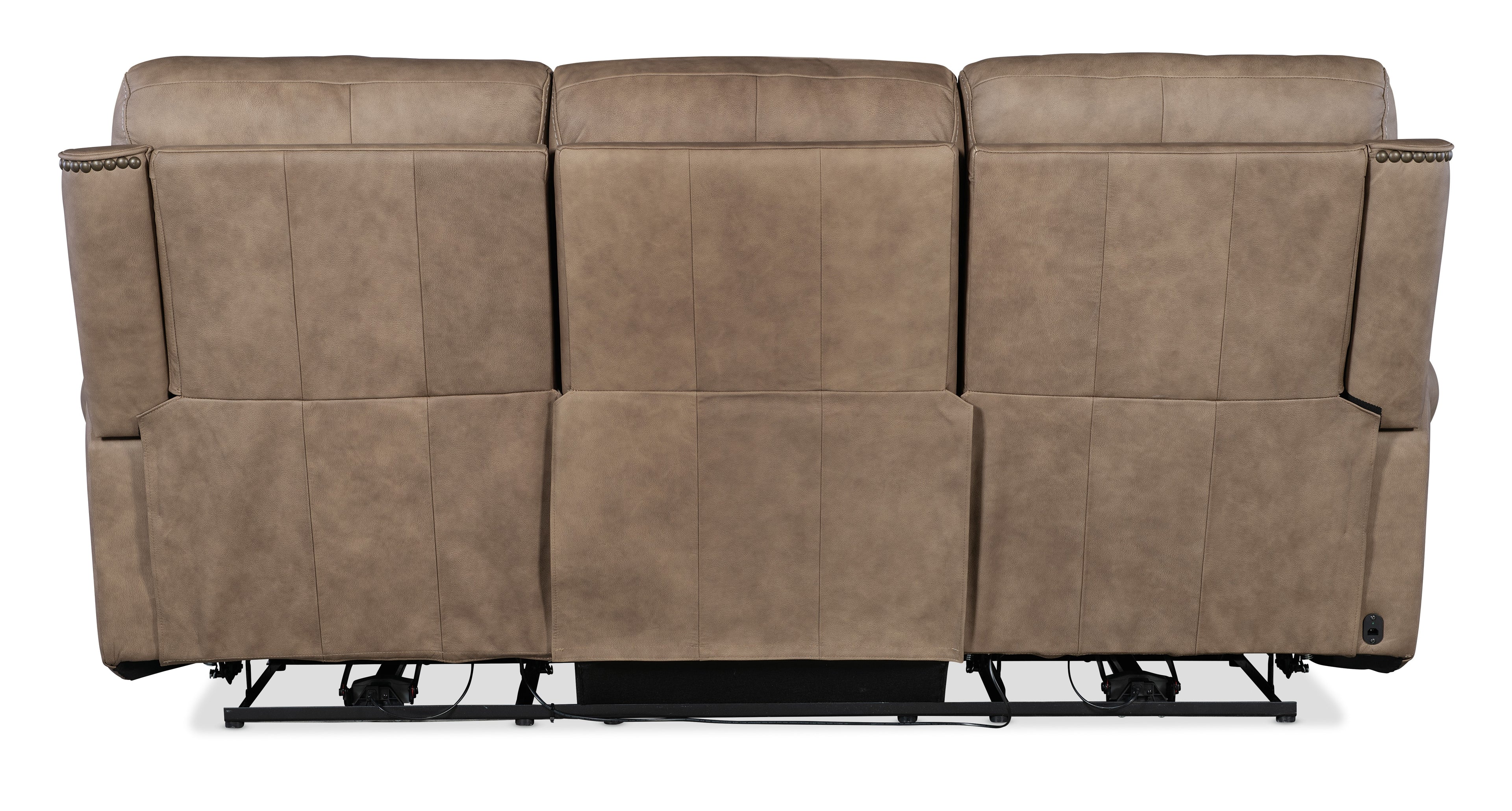 Hooker Furniture Duncan Power Sofa with Power Headrest & Lumbar in Tan