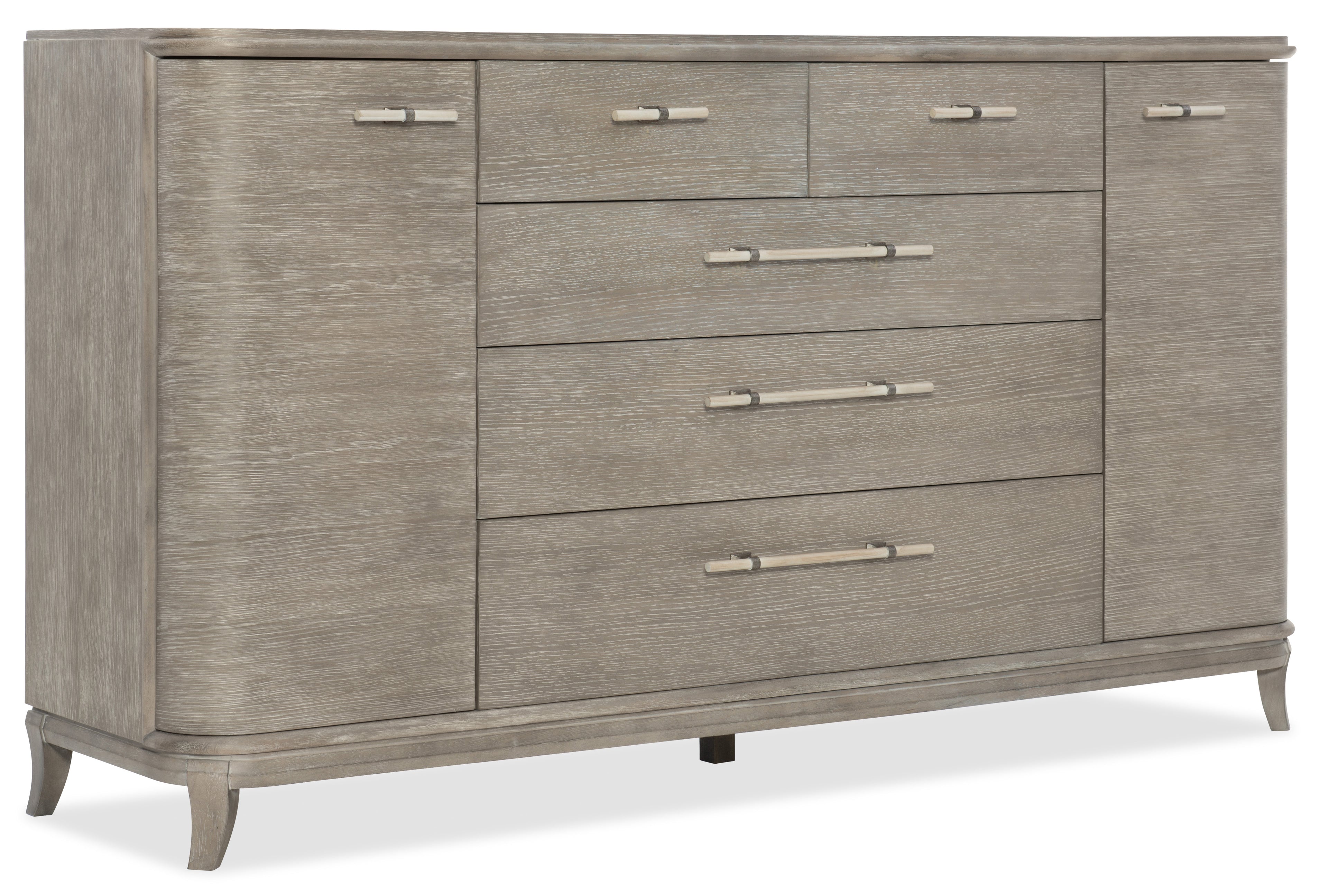 Hooker Furniture Affinity Server in Greige Sand-Blasted
