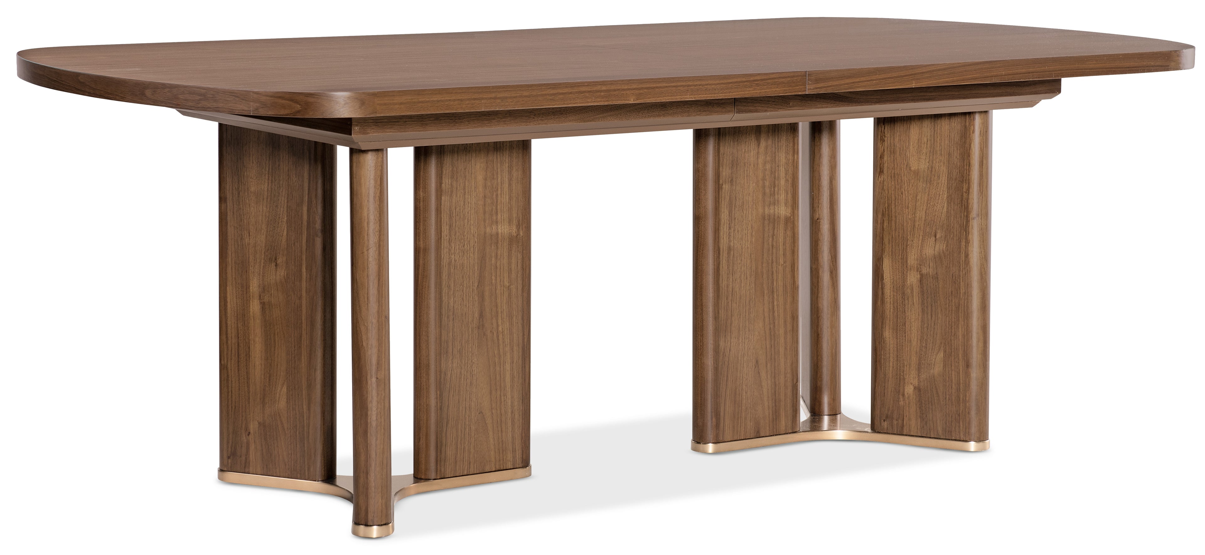 Hooker Furniture Eleana Rectangle Dining Table with Two 20-inch Leaves in Light Caramel/Sunlit Bronze