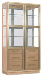 Hooker Furniture Banyon Bay Display Cabinet in Desert Oak