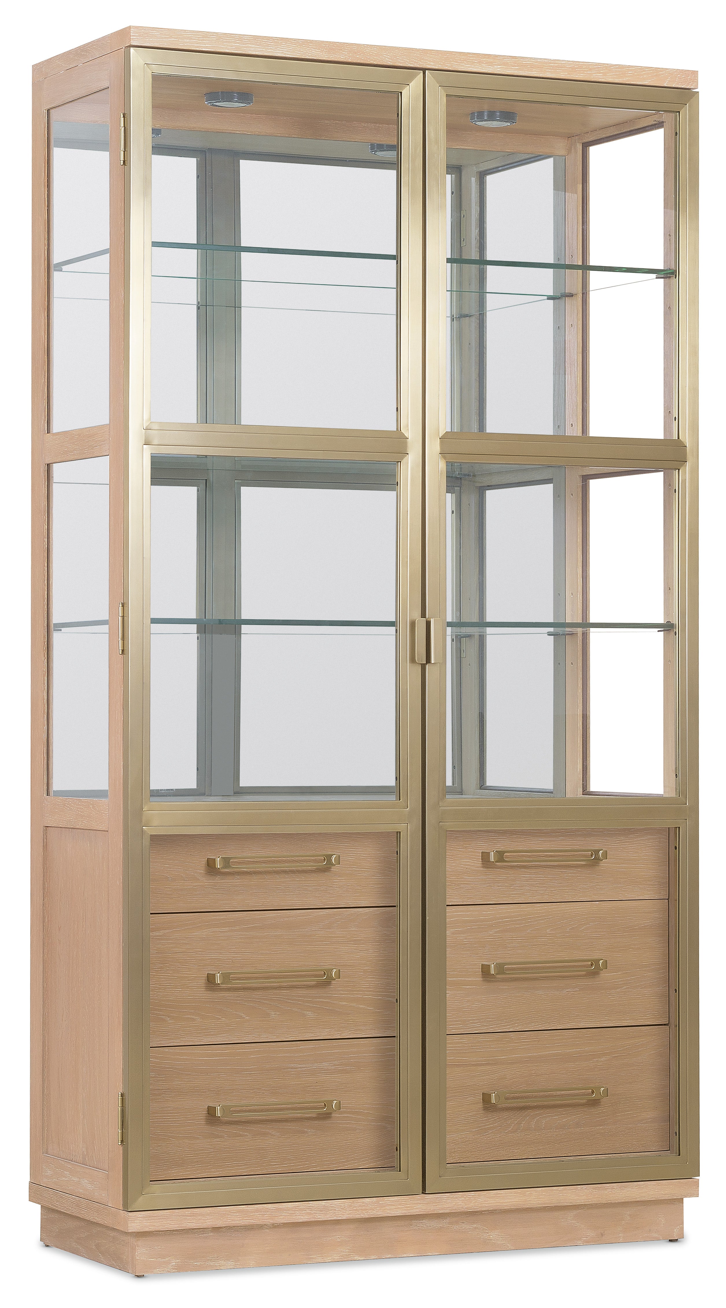 Hooker Furniture Banyon Bay Display Cabinet in Desert Oak