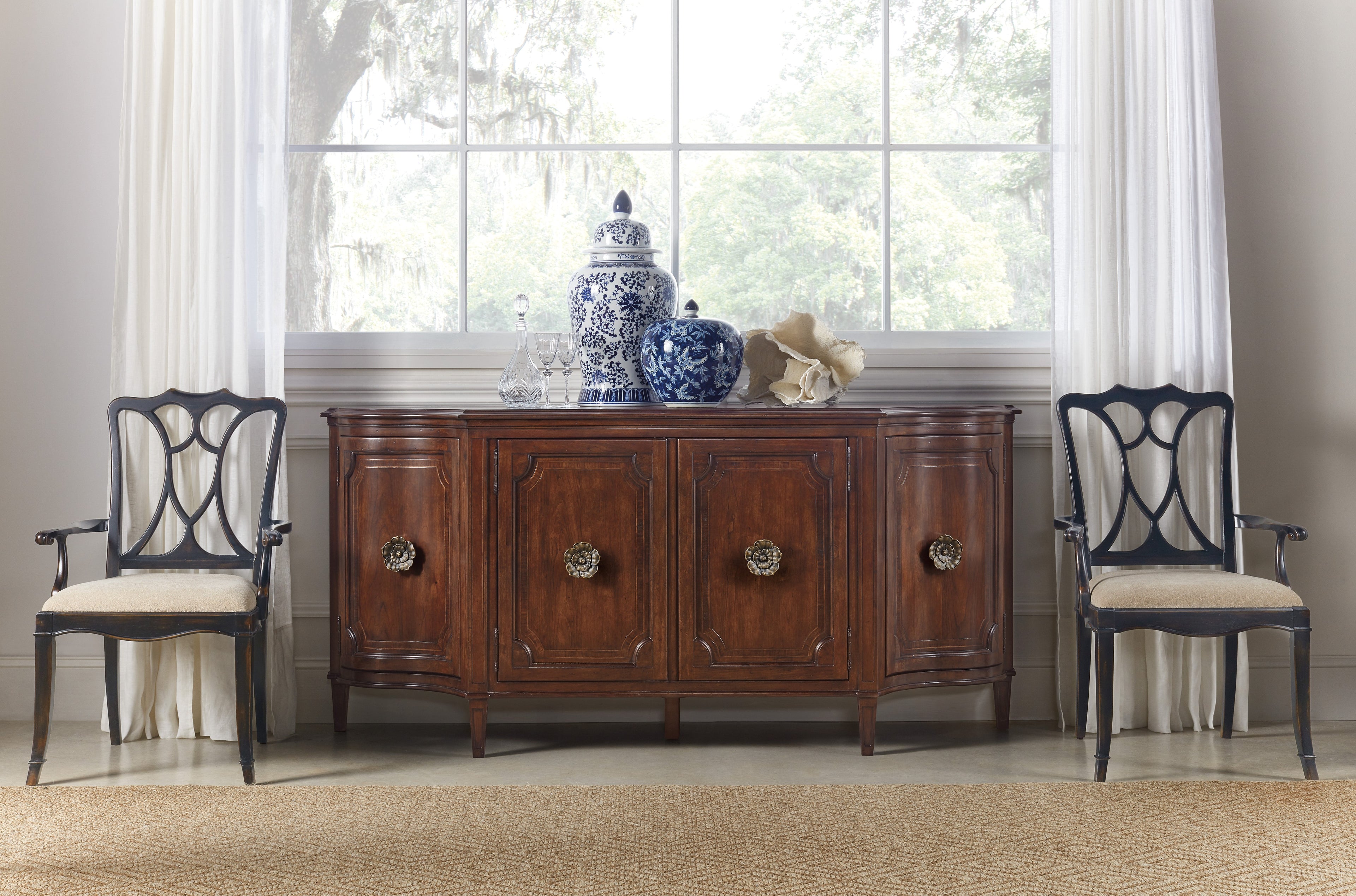 Hooker Furniture Charleston Four-Door Buffet in Maraschino Cherry