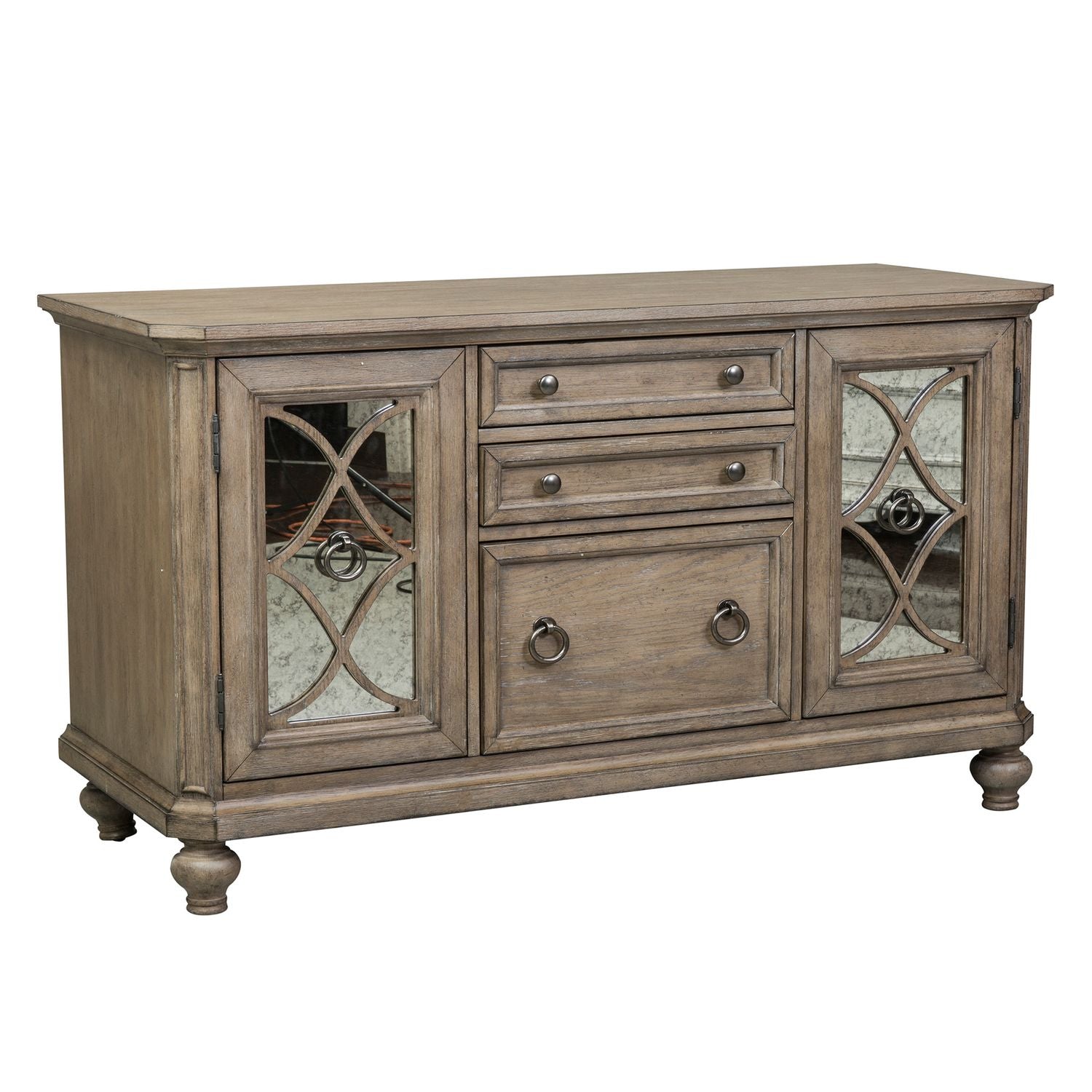 Liberty Furniture Simply Elegant Credenza in Heathered Taupe