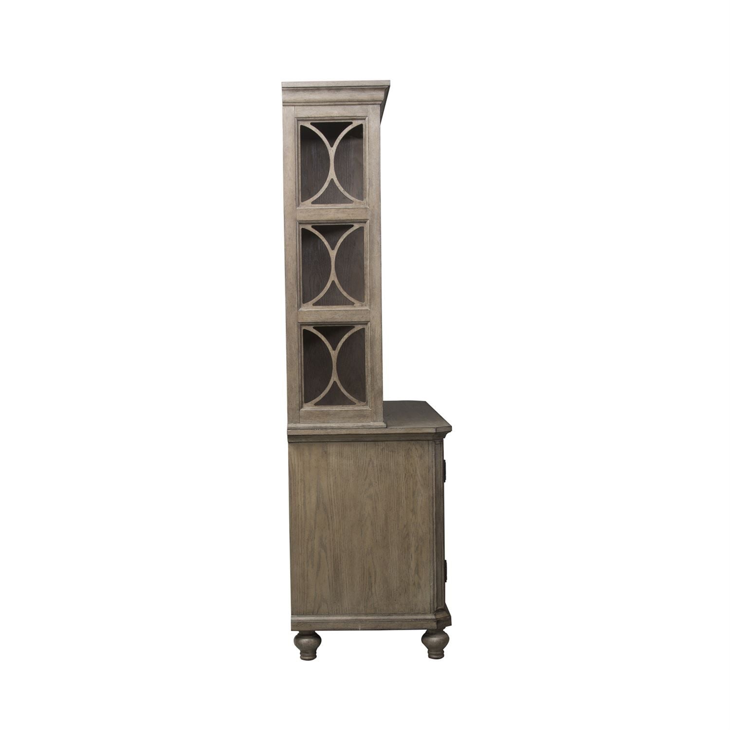Liberty Furniture Simply Elegant Credenza & Hutch in Heathered Taupe