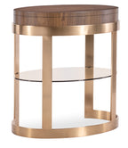 Hooker Furniture Eleana Oval Nightstand in Light Caramel/Sunlit Bronze