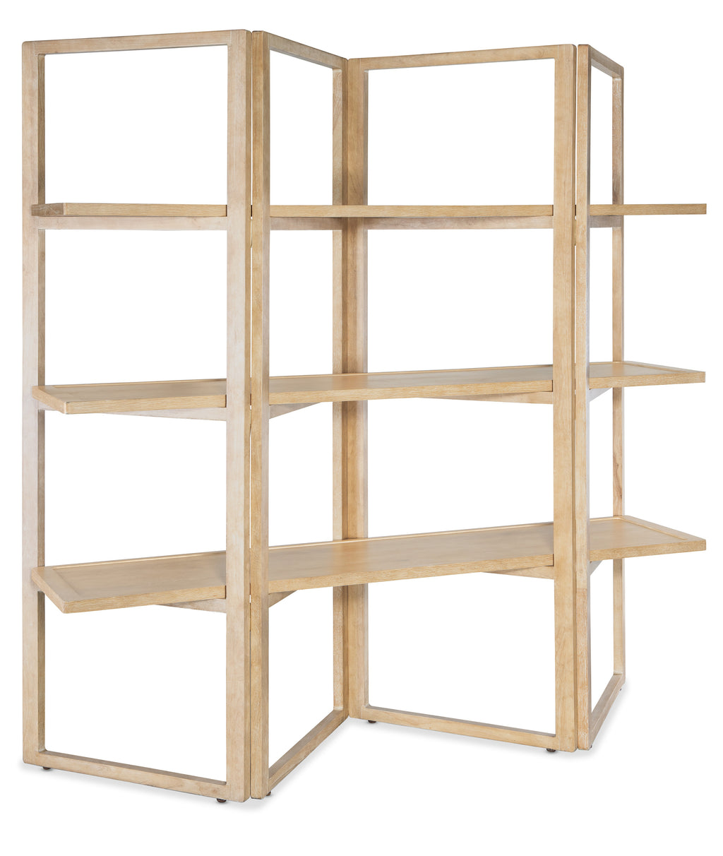 Hooker Furniture Retreat Folding Etagere in Light Wood