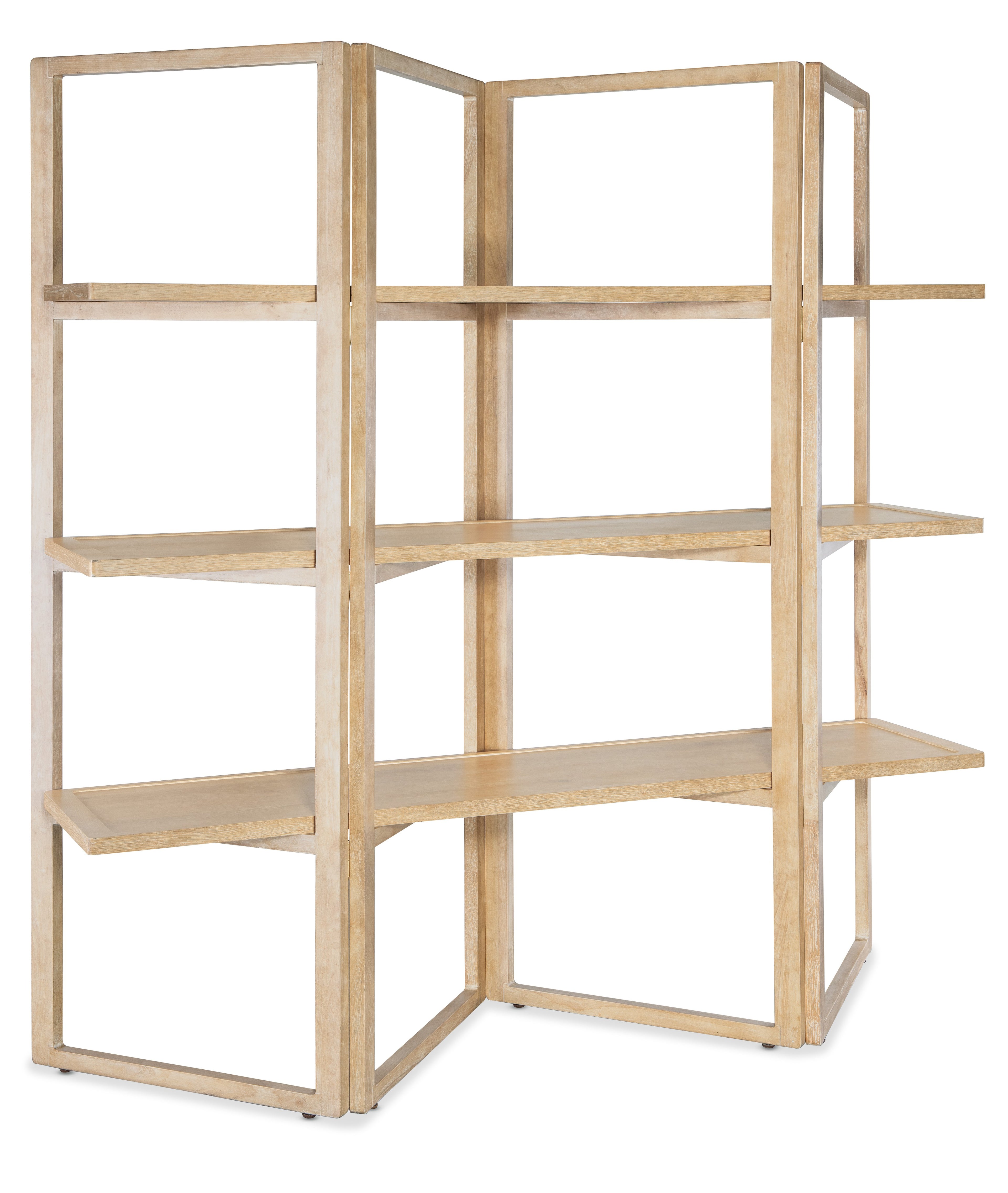Hooker Furniture Retreat Folding Etagere in Light Wood