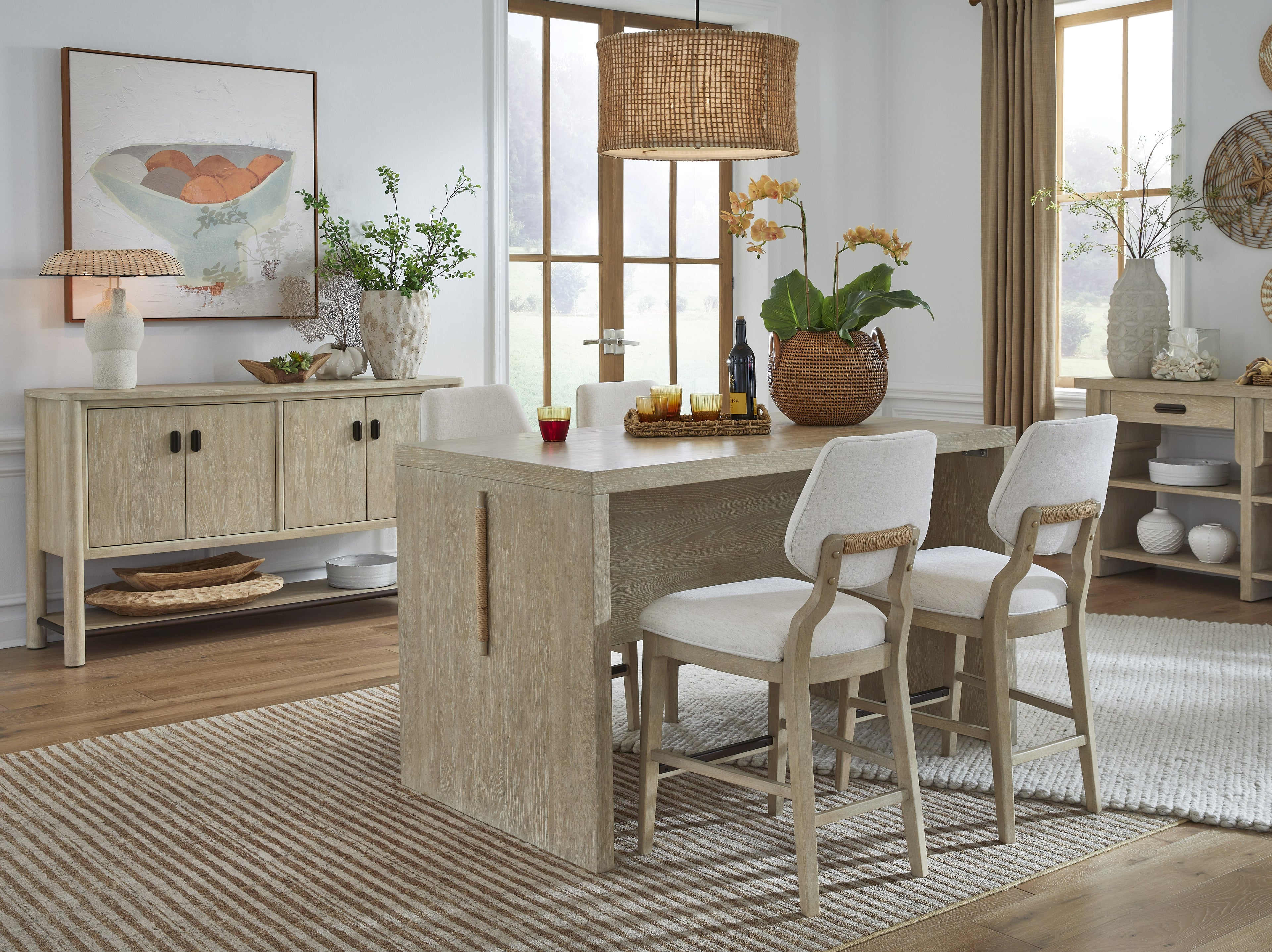 Magnussen Sunset Cove Counter Chair w/Upholstered Seat and Back (2/ctn) in Sanibel Brown