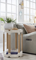 Magnussen Sunset Cove Drum Table in Moonlight Pearl