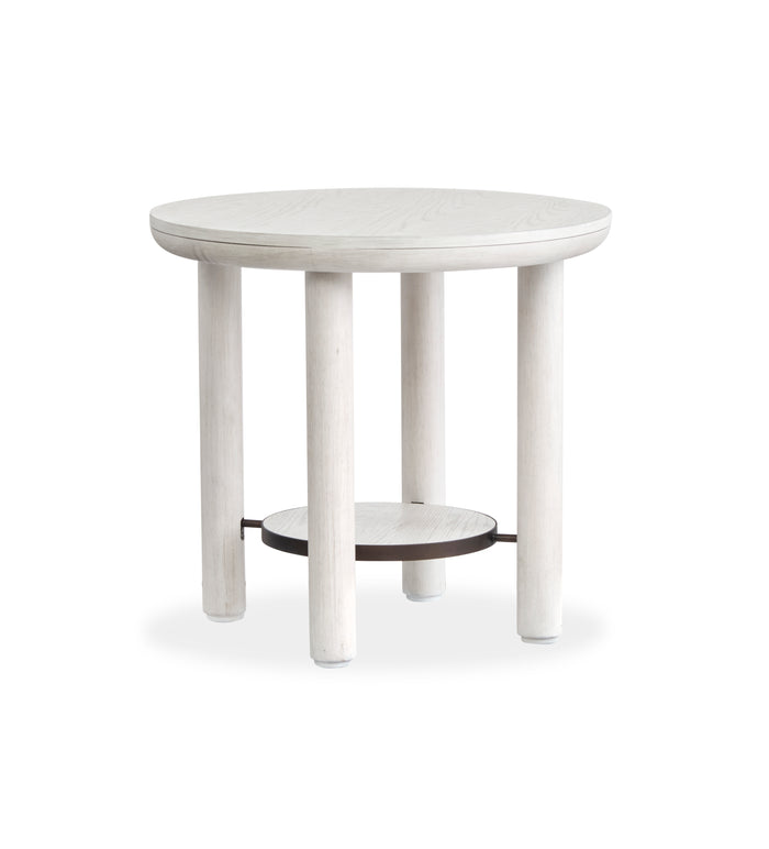 Magnussen Sunset Cove Round End Table in Moonlight Pearl