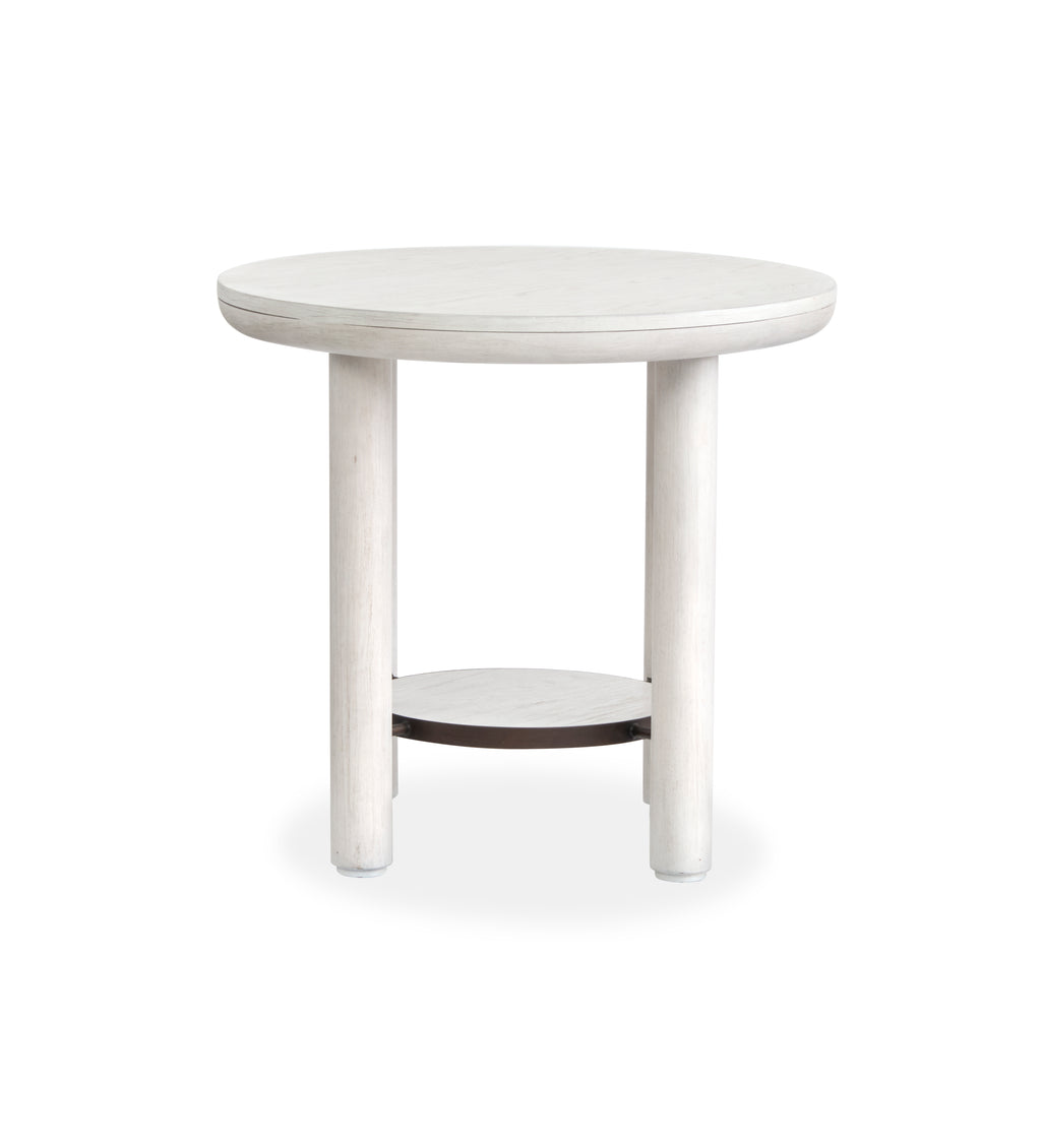 Magnussen Sunset Cove Round End Table in Moonlight Pearl