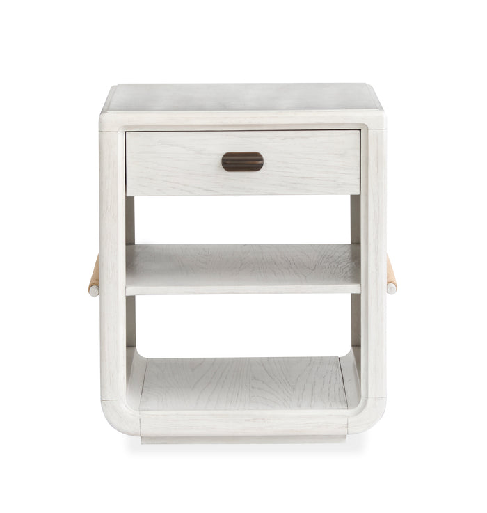 Magnussen Sunset Cove Chairside End Table in Moonlight Pearl