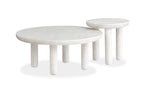 Magnussen Sunset Cove Nesting Cocktail Table w/Casters in Moonlight Pearl