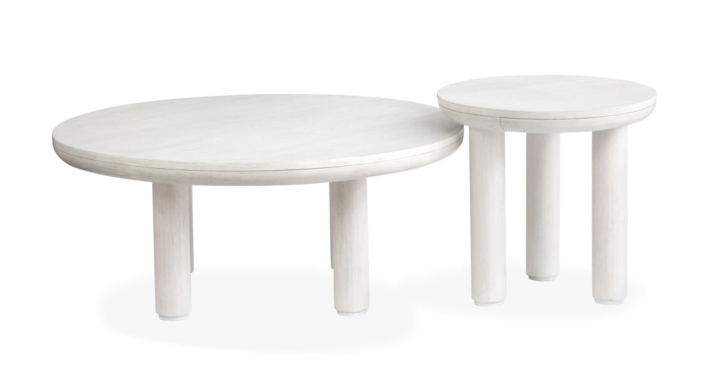 Magnussen Sunset Cove Nesting Cocktail Table w/Casters in Moonlight Pearl