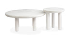 Magnussen Sunset Cove Nesting Cocktail Table w/Casters in Moonlight Pearl