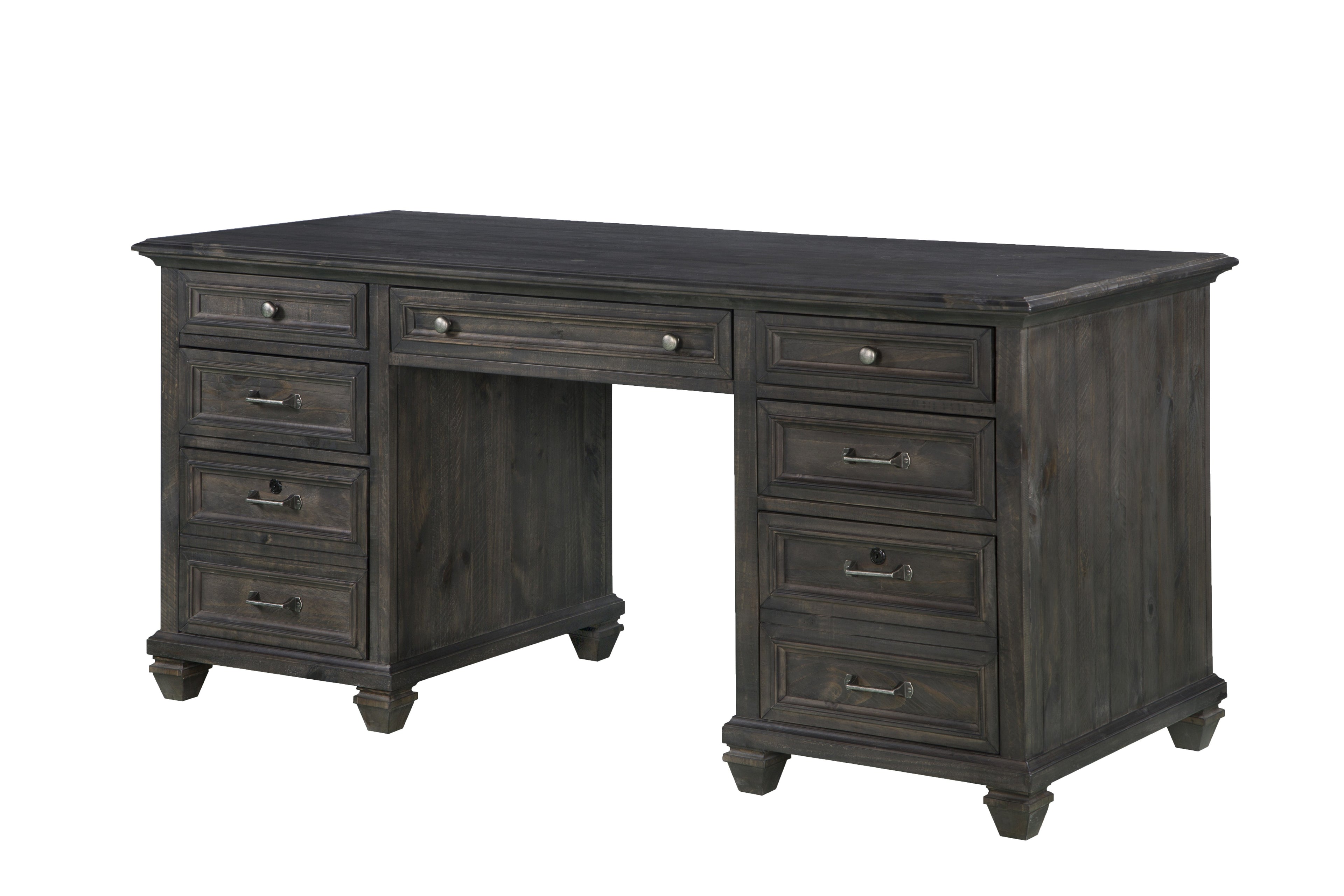 Sutton Place Executive Desk in Weathered charcoal