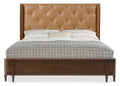 Hooker Furniture Archives Leather Bed in Brown