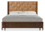 Hooker Furniture Archives Leather Bed in Brown