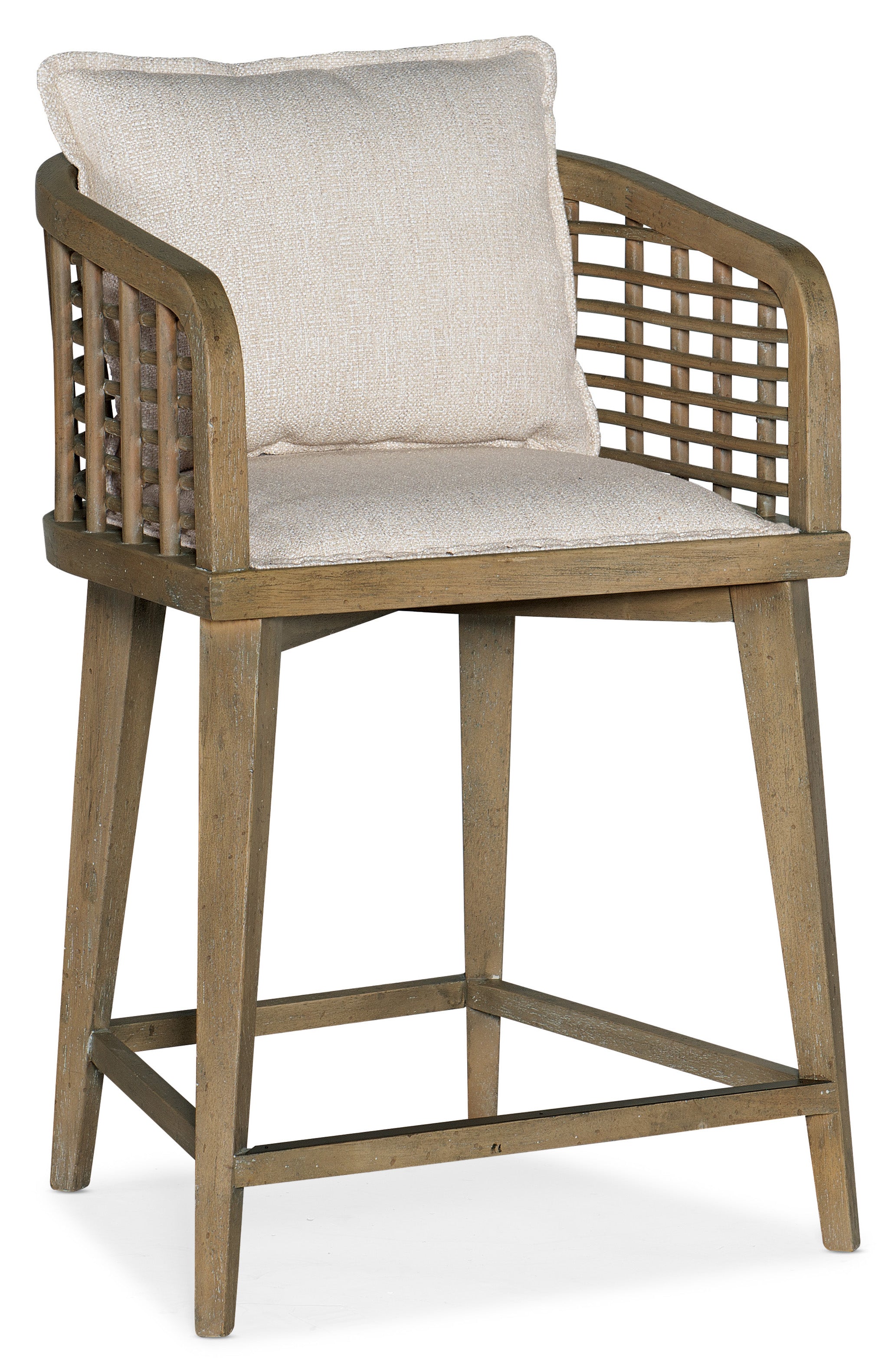 Hooker Furniture Sundance Barrel Back Swivel Counter Stool in Cliffside