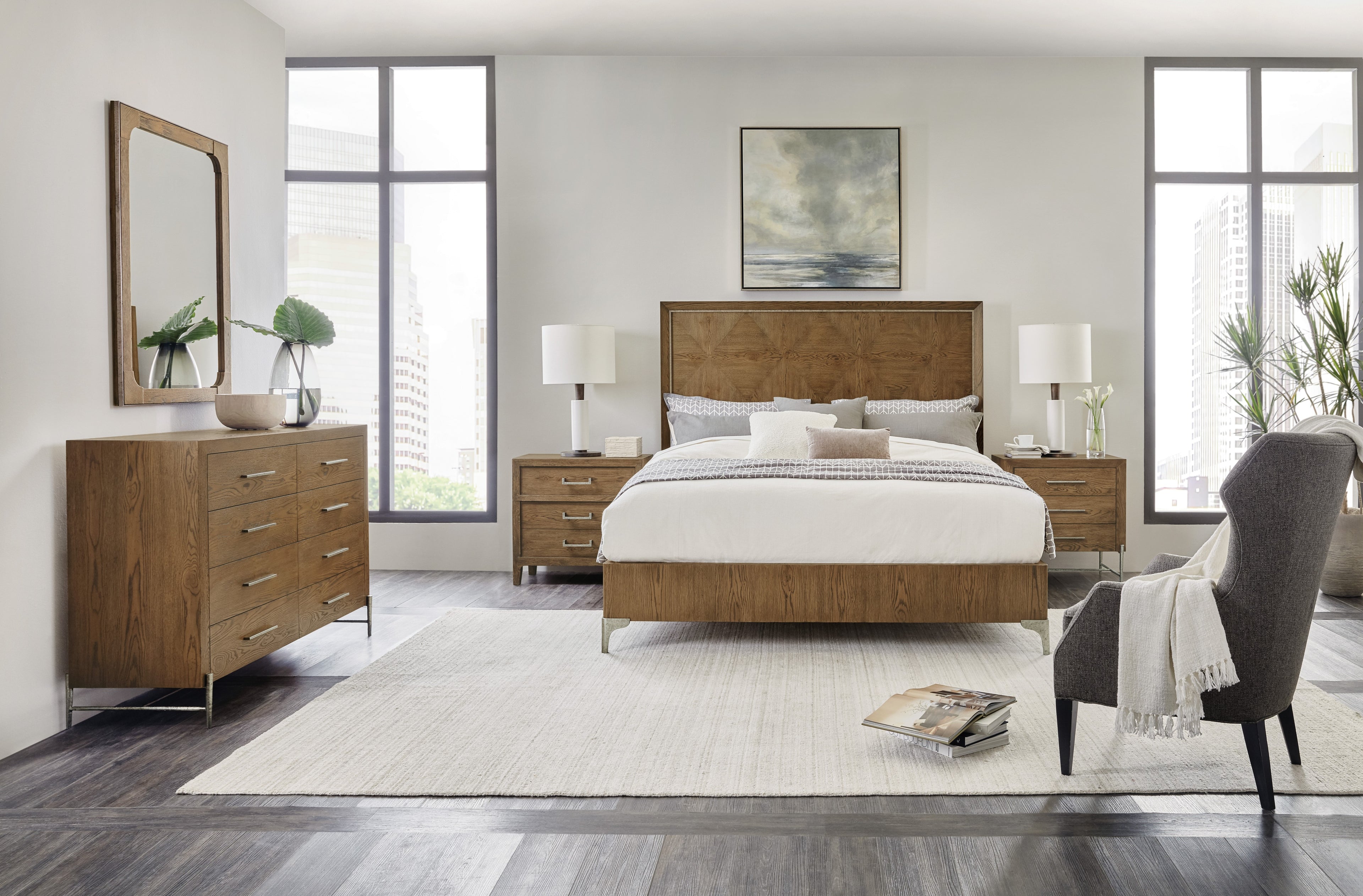 Hooker Furniture Chapman Mirror in Medium Wood
