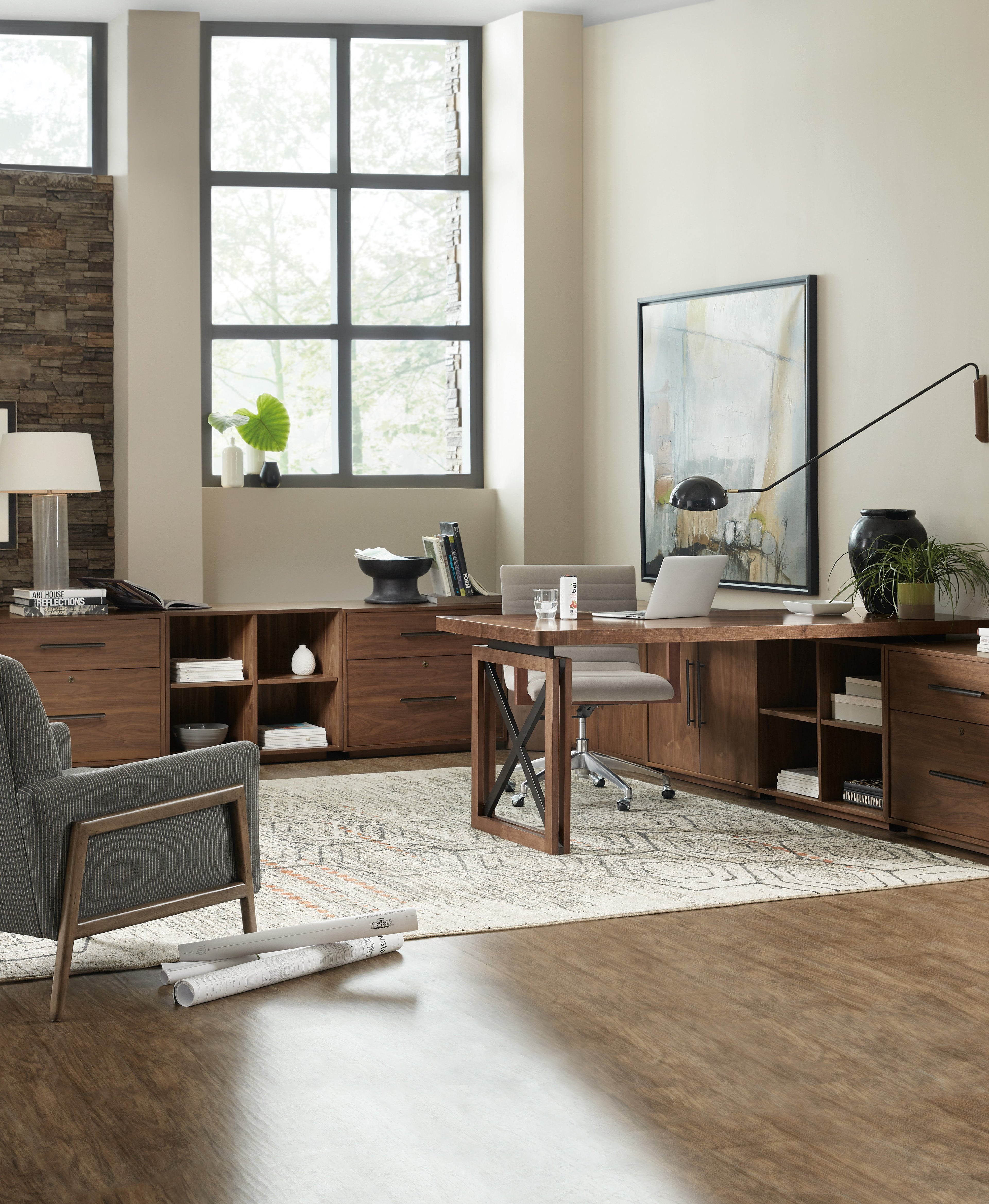 Hooker Furniture Elon Two-Door Cabinet in Medium Wood
