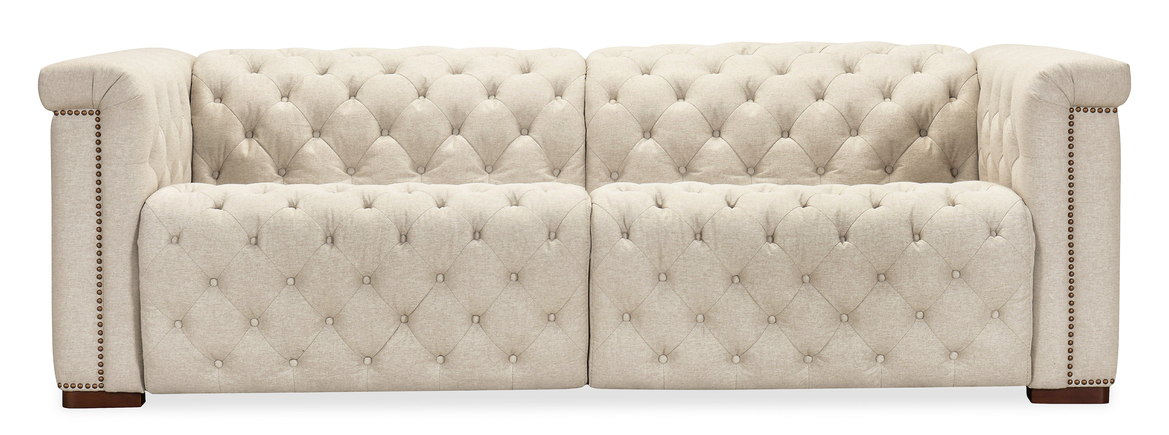 Hooker Furniture Savion Deux Sofa with Power Recliners and Power Headrests