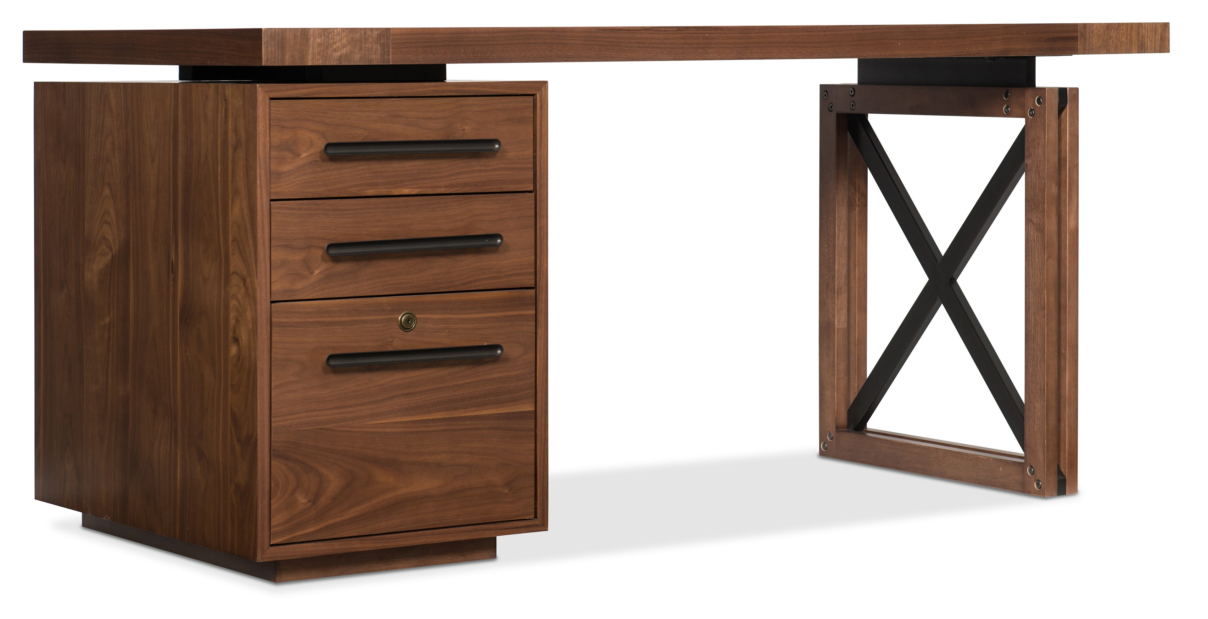 Hooker Furniture Elon Desk Pedestal in Medium Wood