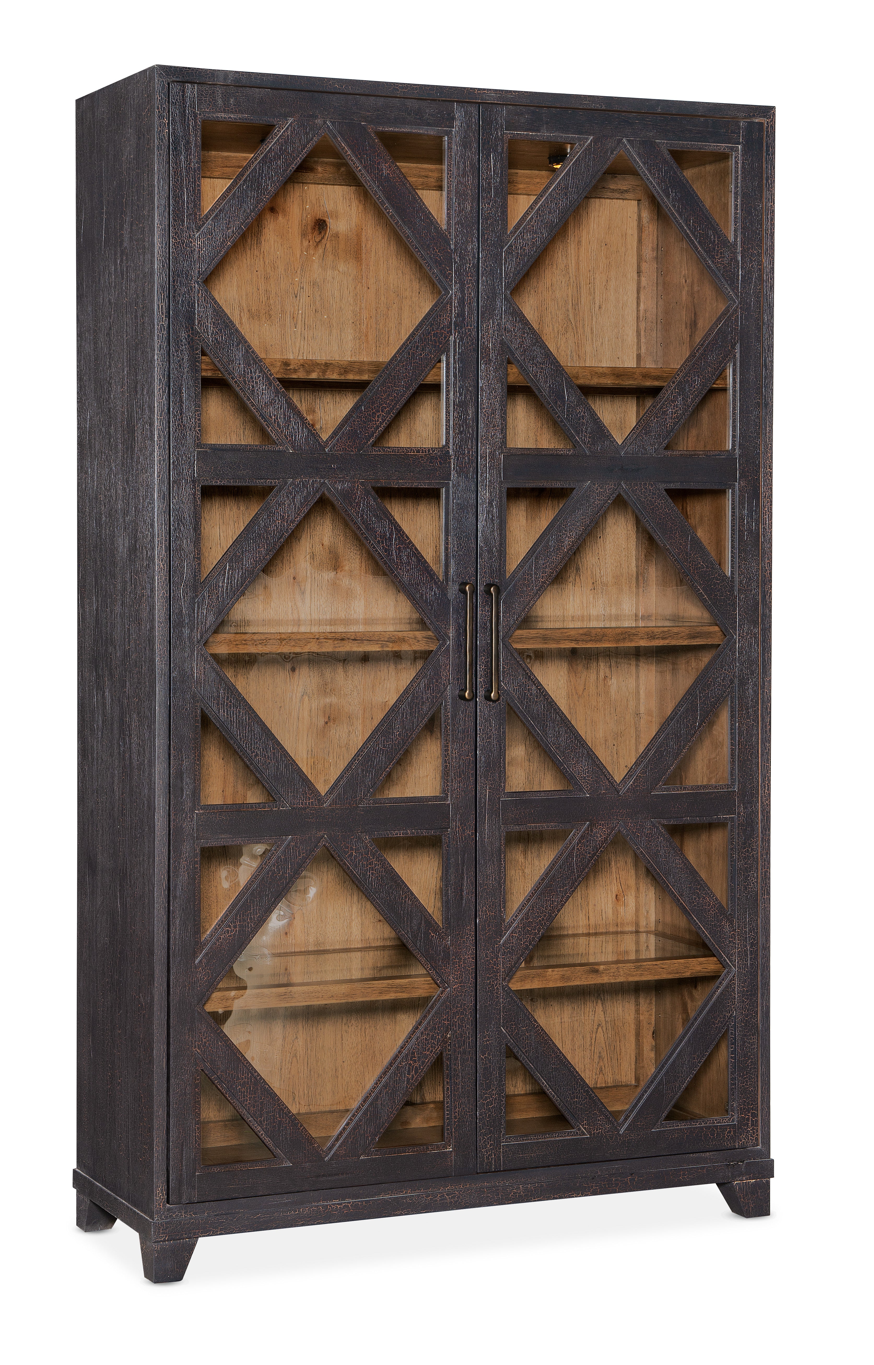 Hooker Furniture Big Sky Display Cabinet in Charred Timber