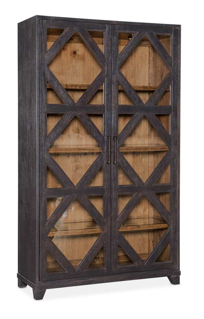 Hooker Furniture Big Sky Display Cabinet in Charred Timber