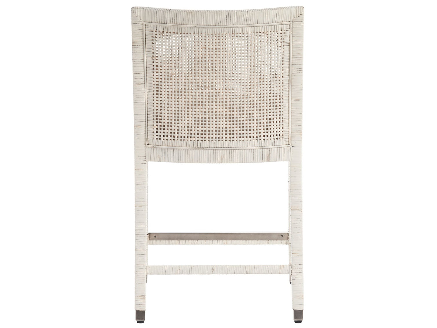 Weekender Longboat Counter Chair in White Rattan