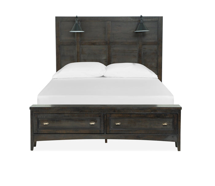 Westley Falls Lamp Panel Storage Bed in Graphite