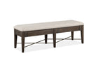 Westley Falls Bench w/Upholstered Seat in Graphite
