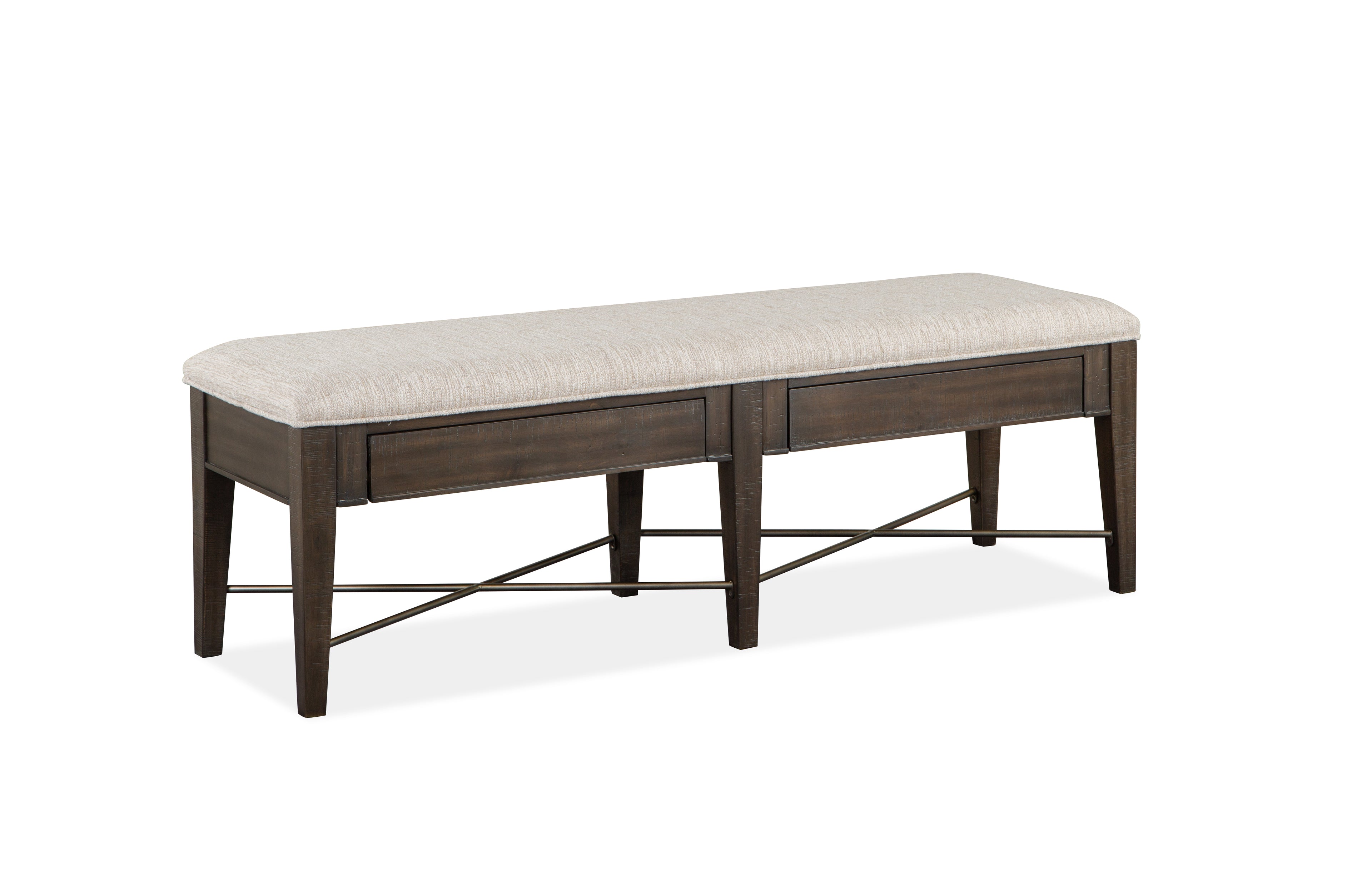 Westley Falls Bench w/Upholstered Seat in Graphite
