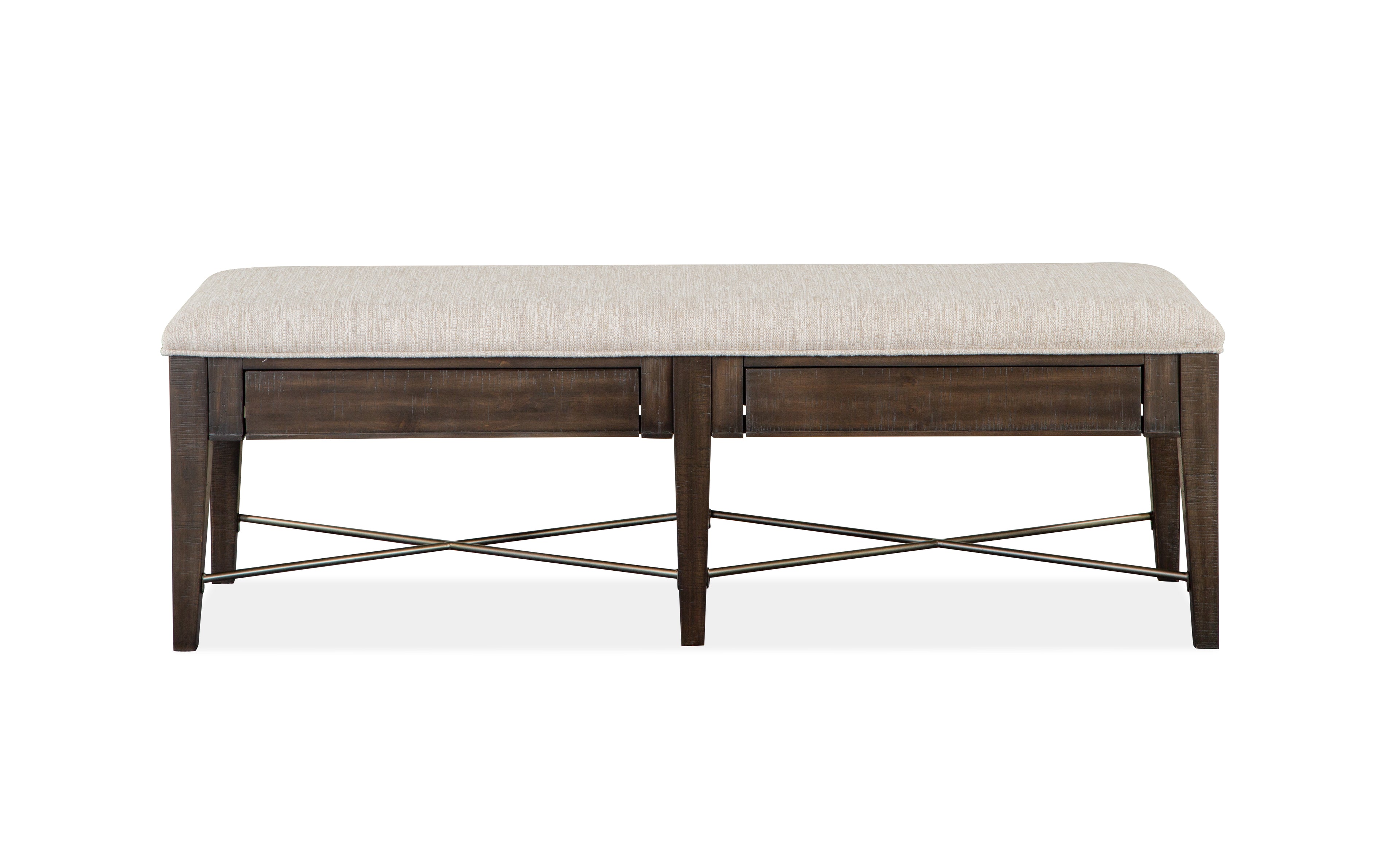 Westley Falls Bench w/Upholstered Seat in Graphite
