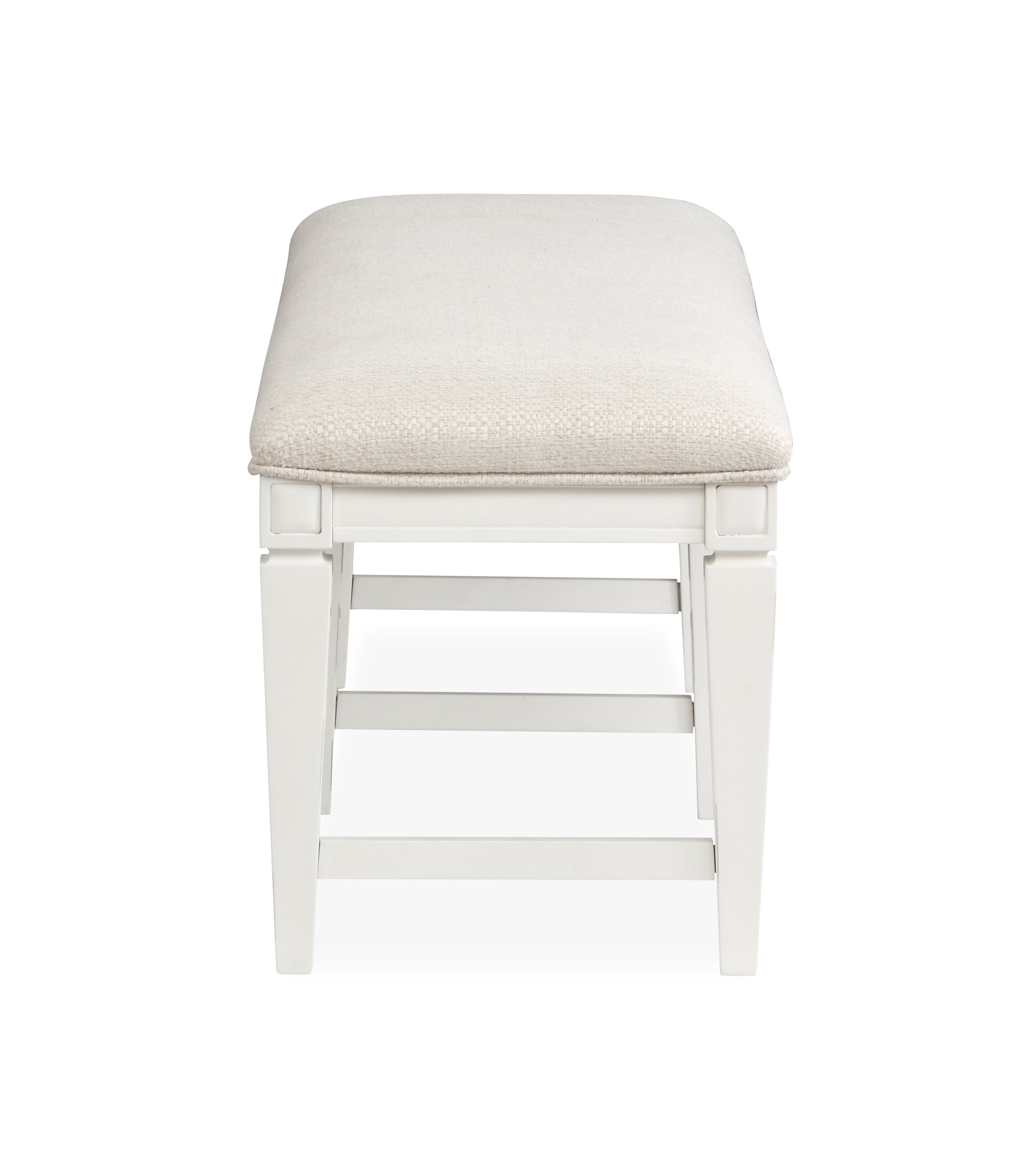 Magnussen Willowbrook Bench w/Upholstered Seat in Egg Shell White